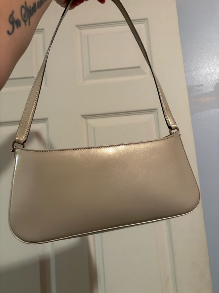 Salvatore Ferragamo Pearlescent Cream Small Shoulder Bag